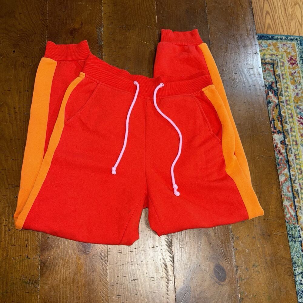 Lego Collection /Target Joggers XS Sweatpants Red Orange Stripe Pockets (READ)